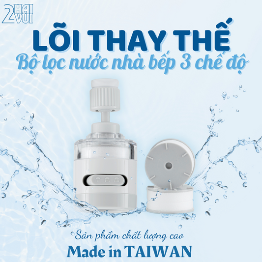 LÕI LỌC THAY THẾ BỘ LỌC NƯỚC TẠI VÒI 3 CHẾ ĐỘ 2HAIVUI