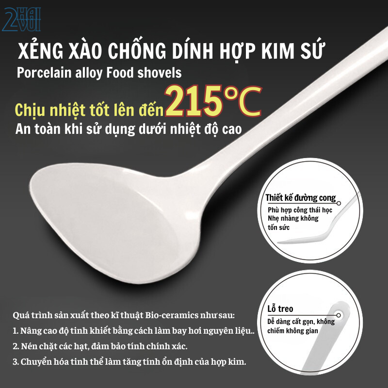 Xẻng Xào Sứ Hợp Kim Chống Dính