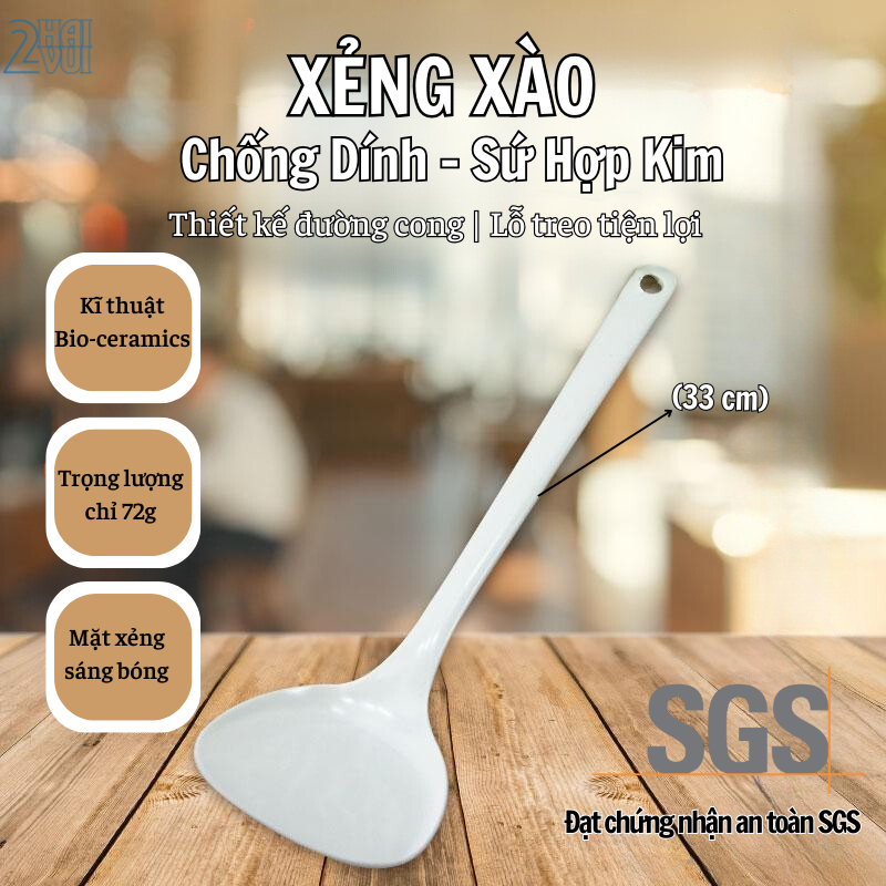 Xẻng Xào Sứ Hợp Kim Chống Dính