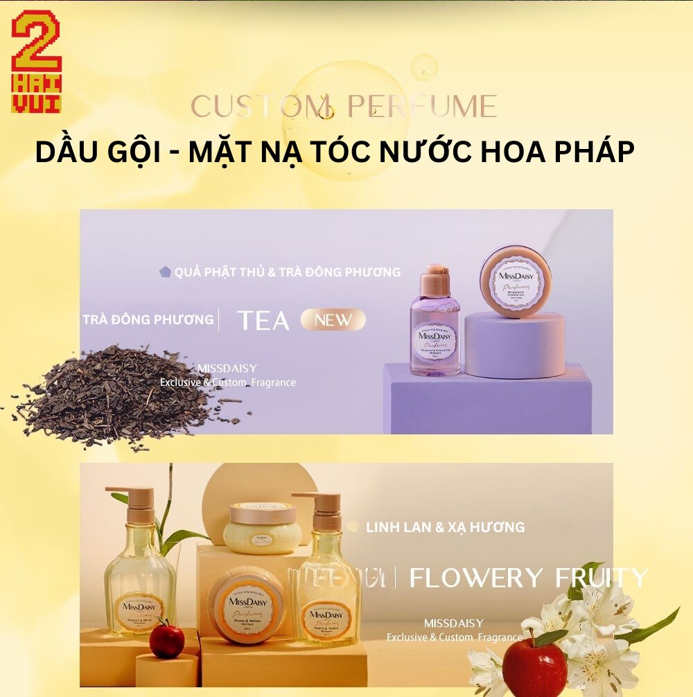 【MISSDAISY 法國訂製香水技術】 香氛洗髮精-牡丹與白琥珀 500mL 香味持續3天 - Haivui