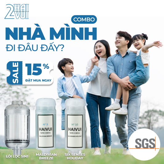 【COMBO Nhà mình đi đâu đây?】Lõi lọc nước tạo hương thơm 2HAIVUI X3