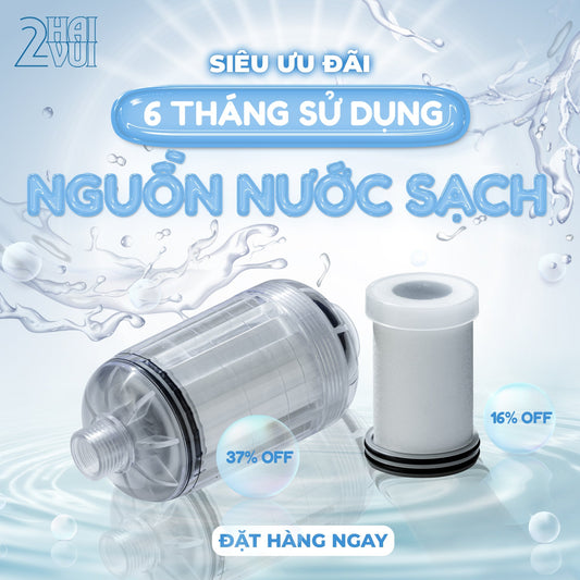 【SIÊU ƯU ĐÃI 6 THÁNG】1 BỘ LỌC VÒI HOA SEN 5 TRONG 1 + LÕI LỌC THAY THẾ - Haivui